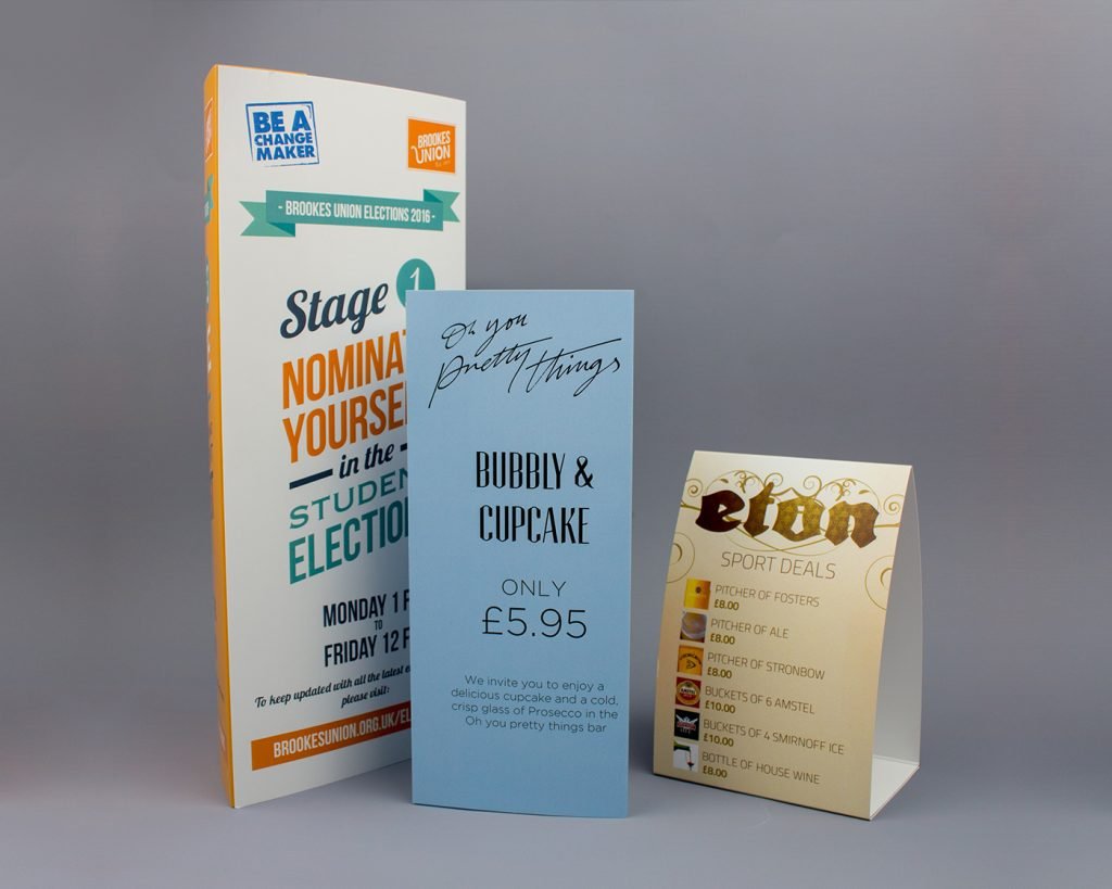 Table Tents Printing Hemel Hempstead